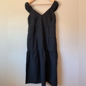 NWT medium old navy tiered black maxi dress
